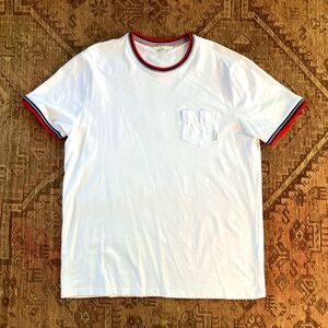 Ben Sherman Men's Ringer T shirt Large Crew Neck Collegiate